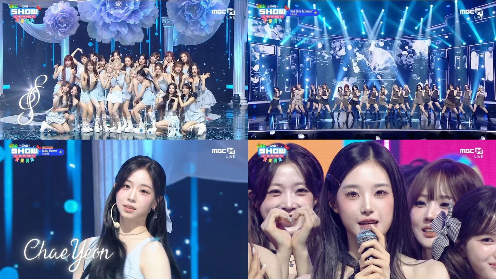 트리플에스, 컴백후 쾌속1위...모두가 엔딩요정 '쇼챔' 600회 빛냈다!