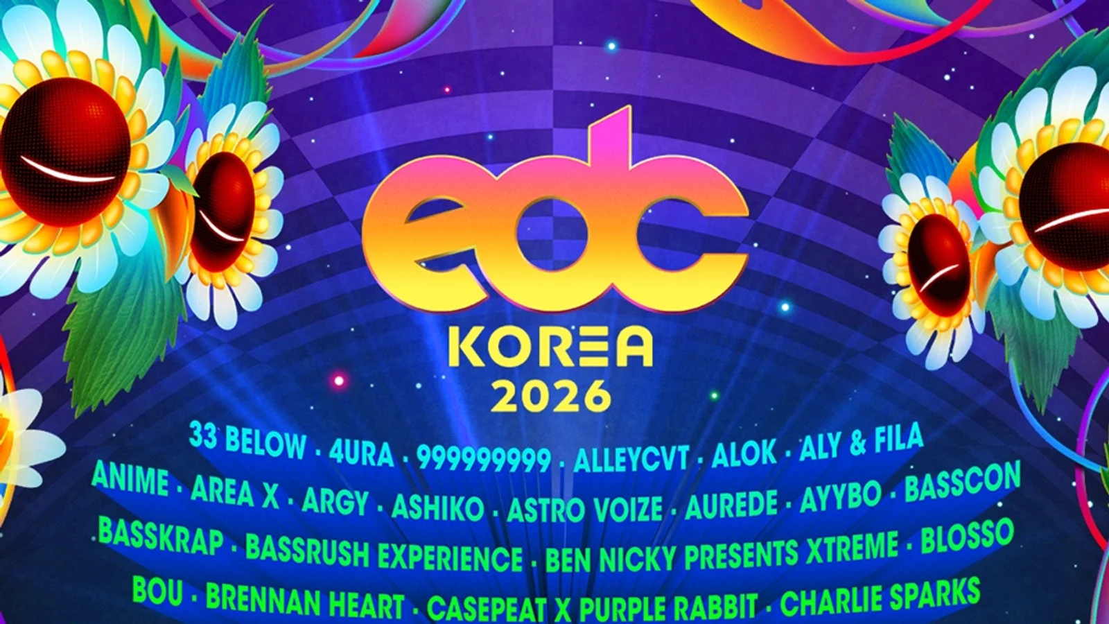 EDC Korea 2026 Full Lineup Revealed for the First Time… Tiësto and DJ Snake to Perform, ATEEZ Hongjoong Takes Solo Stage as 'N.O.O'
