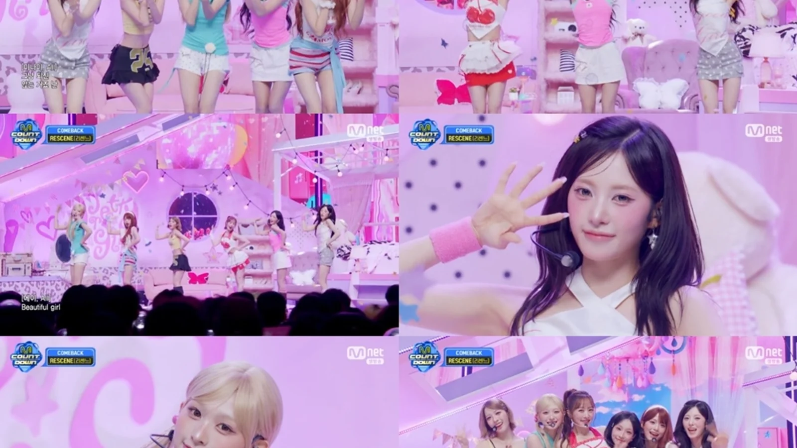 RESCENE Joins KARA's Nicole for 'Pretty Girl' Joint Stage on 'M Countdown'... Soars Straight to No. 1 on Music Charts