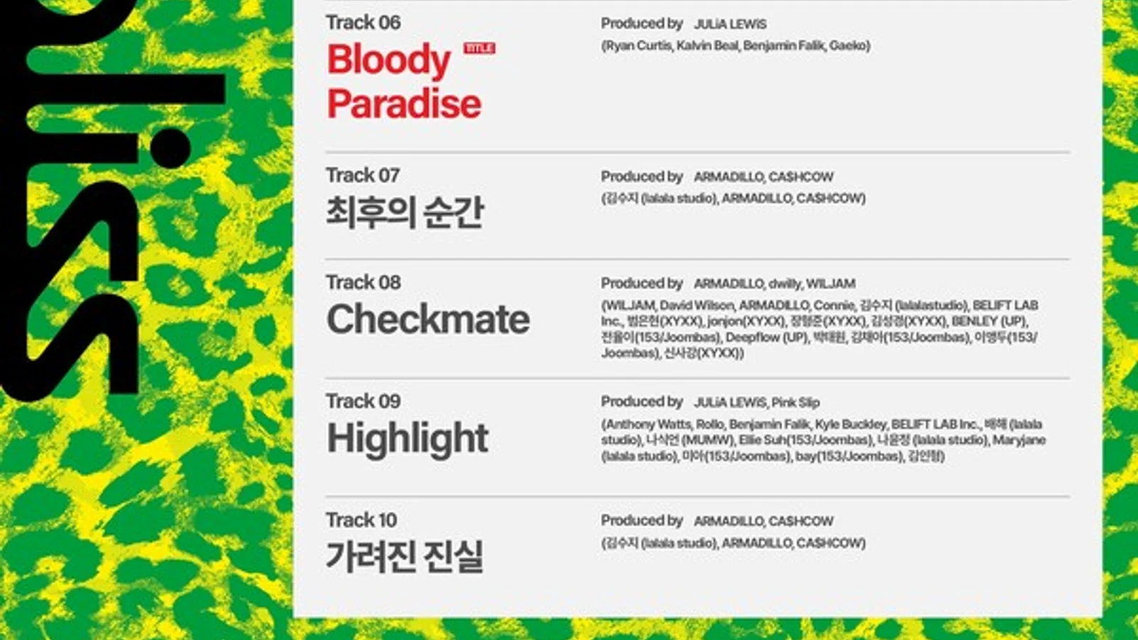 ENHYPEN Reveals Tracklist for 8th Mini Album 'THE SIN : BLISS'... Comeback with 'Bloody Paradise' on the 21st