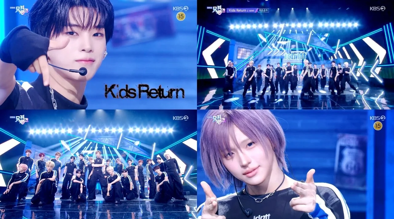 IDNTT Makes Comeback on 'Music Bank'… First Stage of 20-Member Full Group Choreography 'Kids Return'